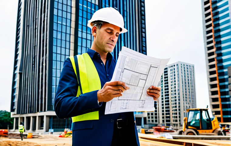 **

"A professional architect in a fully clothed, modest business casual outfit, reviewing blueprints on a construction site with a modern high-rise building in the background. Appropriate attire, safe for work, perfect anatomy, correct proportions, natural pose, well-formed hands, proper finger count, natural body proportions, professional, family-friendly, daytime, bright lighting."

**