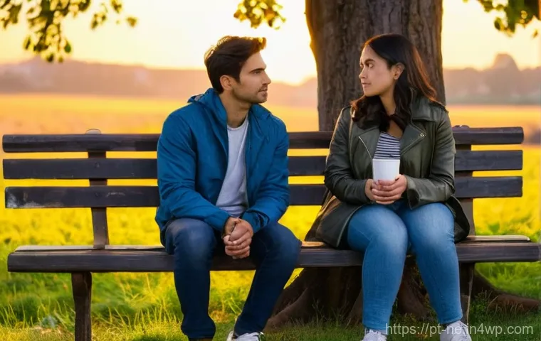 삶의 의미를 찾는 데 필요한 대화법 - **Prompt:** A diverse group of four individuals, ranging from young adults to middle-aged, are seate...