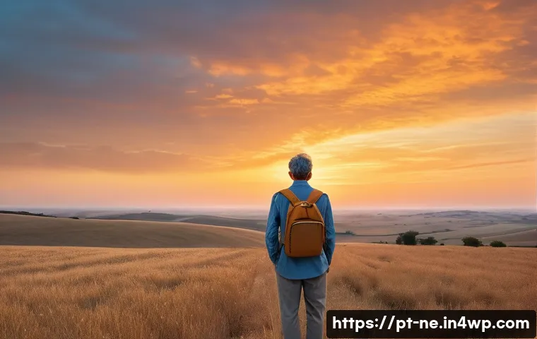 자아 발견을 위한 여행과 탐험 - **Prompt for Nature & Self-Reflection:**
    "A lone individual, gender-neutral, stands quietly on a...